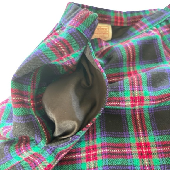 VTG Pendleton Plaid Wool Midi Skirt Womens 12P Lined Pleaded Pockets Made in USA - Picture 7 of 12